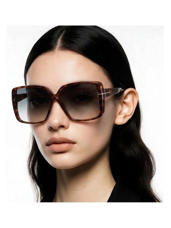 New Authentic Tom Ford Women\'s Gradient Brown Sunglasses TF1117 53p